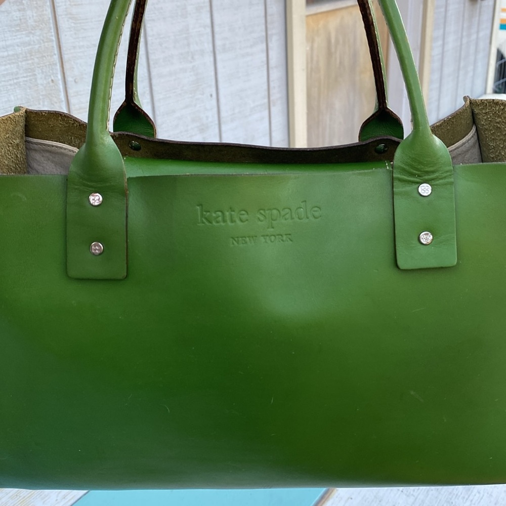 Kate Spade vintage Kelly Green Leather Handbag
